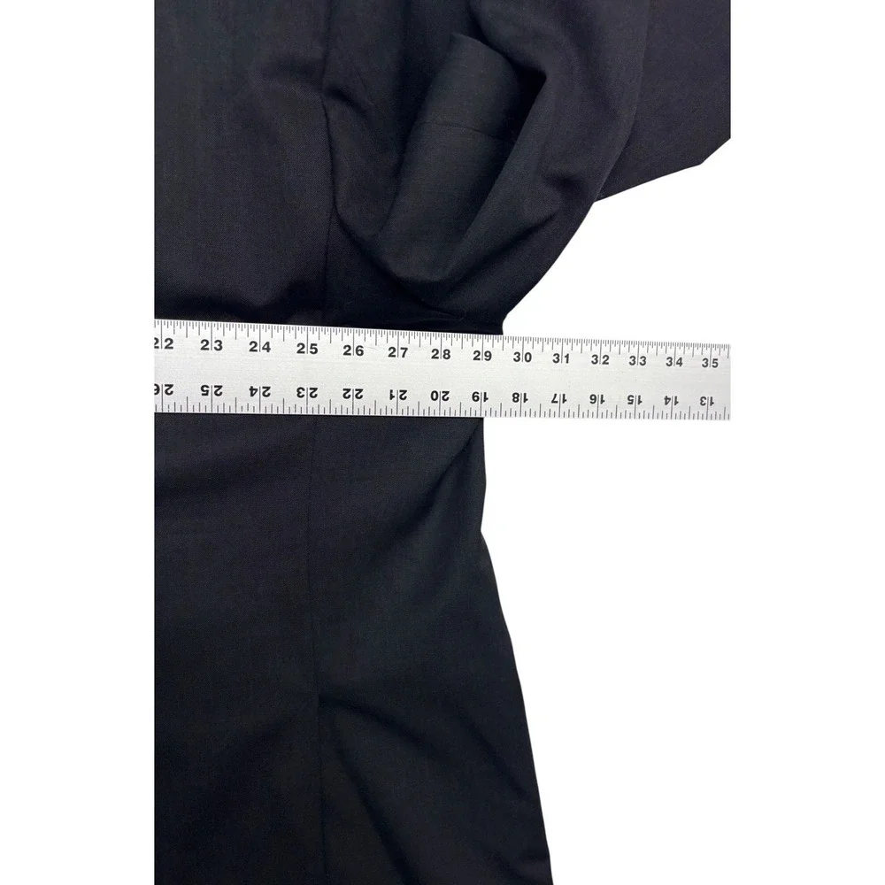 Pronto Uomo 58R 54x30 Charcoal 2pc Pant Suit 100% Wool Executive Fit Flat Front